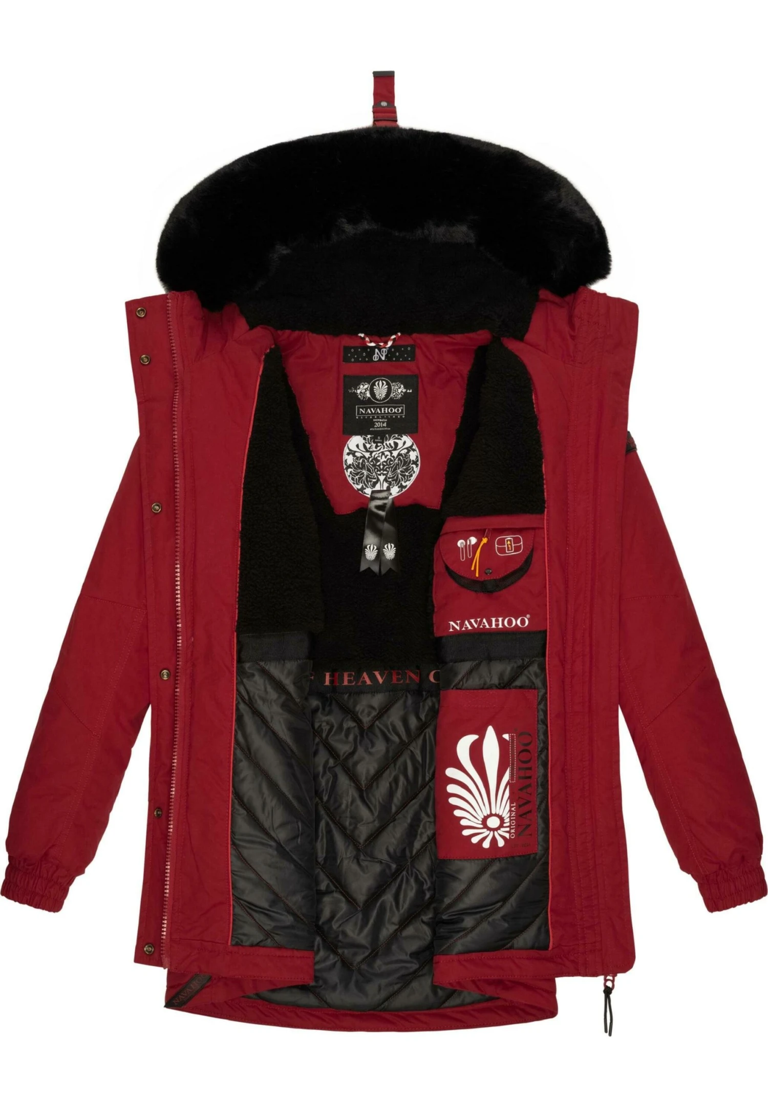 Navahoo Olessaa - Winterjas - Blood Red 4 Navahoo Olessaa - Winterjas - Blood Red - Afbeelding 4