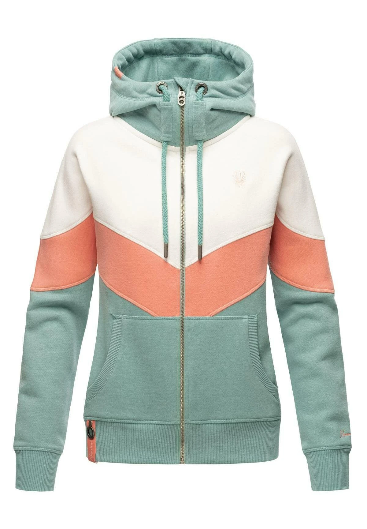 Navahoo Sweater Met Rits - Dusty Mint Melange 7 Navahoo Sweater Met Rits - Dusty Mint Melange - Afbeelding 7