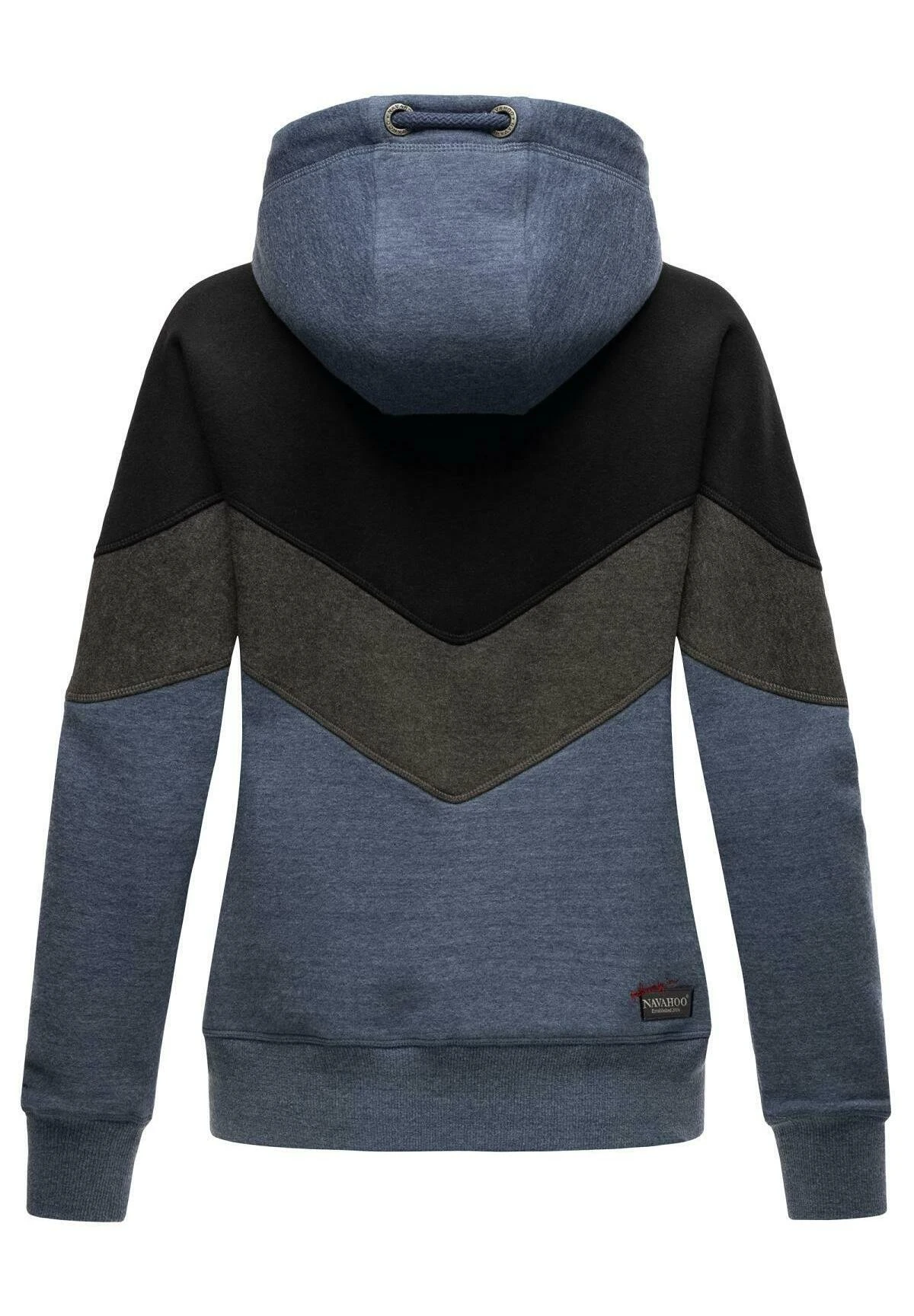 Navahoo Sweater Met Rits - Dusty Blue Melange 2 Navahoo Sweater Met Rits - Dusty Blue Melange - Afbeelding 2