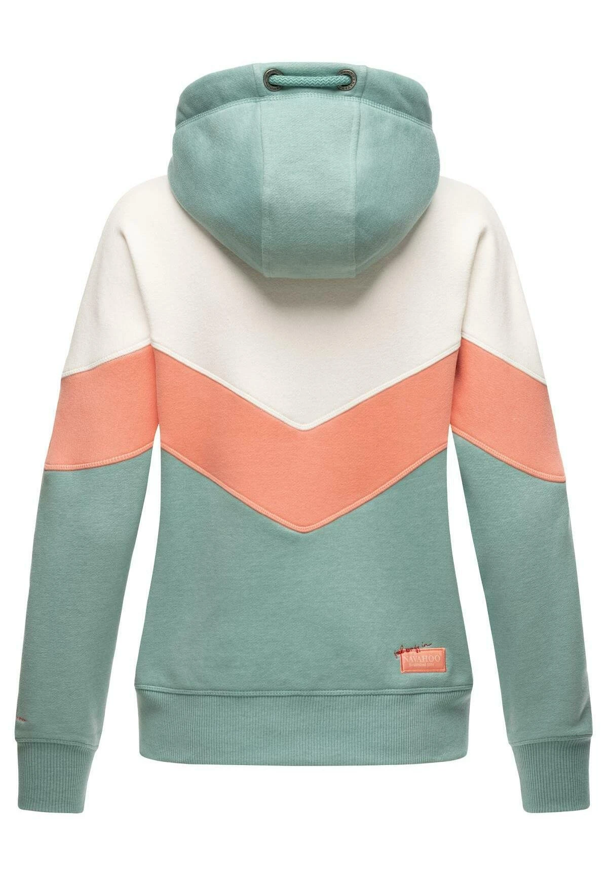 Navahoo Sweater Met Rits - Dusty Mint Melange 8 Navahoo Sweater Met Rits - Dusty Mint Melange - Afbeelding 8