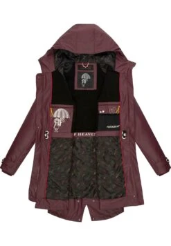 Navahoo Rainy Flower - Parka - Dark Red Melange -Navahoo 795bb651c4ac4bcc80e7ad444149aad6