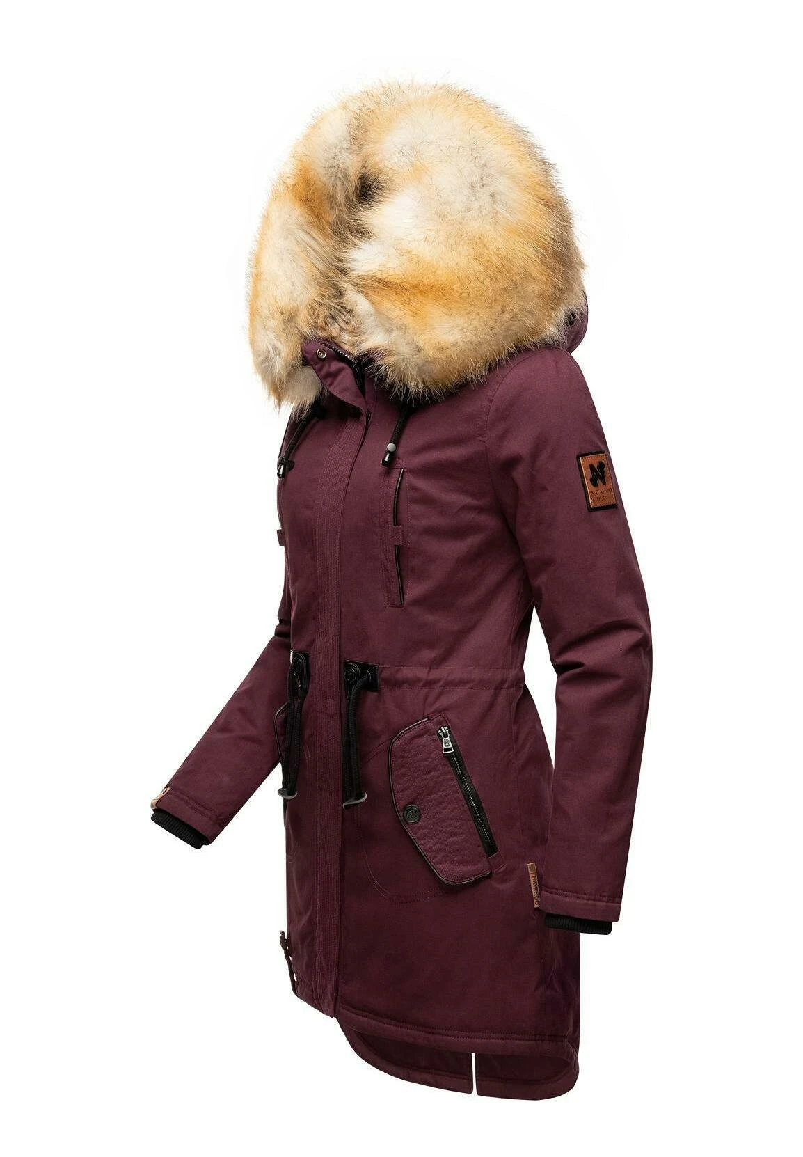 Navahoo Bombii - Winterjas - Dark Red Melange 2 Navahoo Bombii - Winterjas - Dark Red Melange - Afbeelding 2