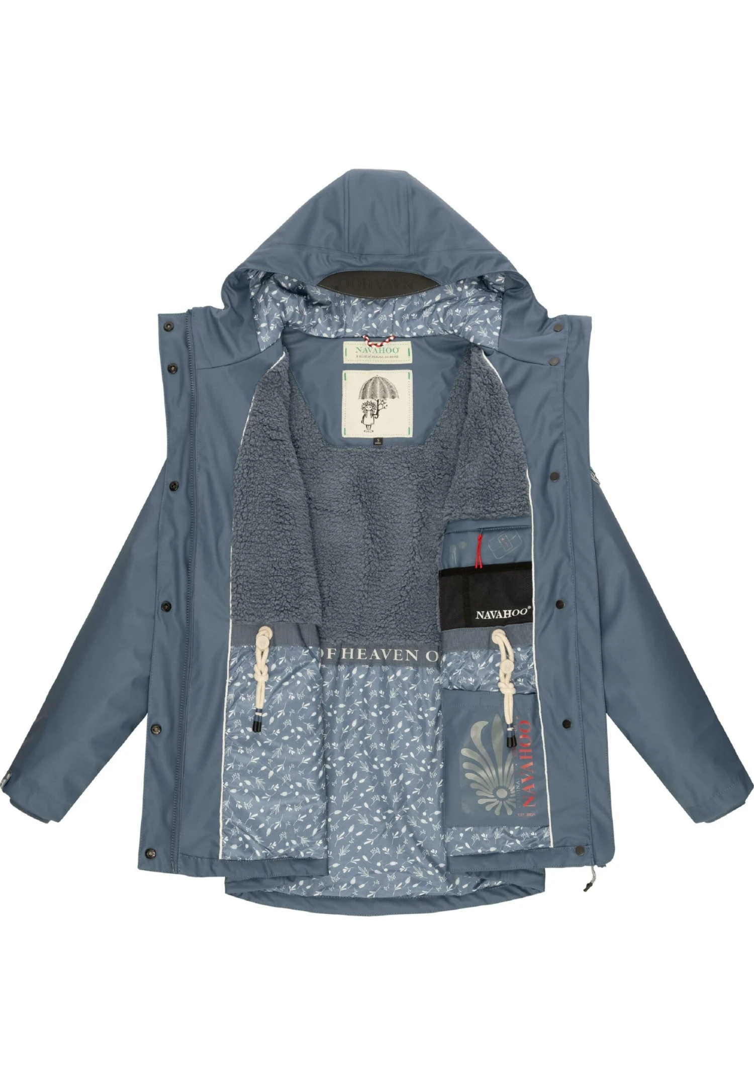 Navahoo Ocean Heart - Parka - Dusty Blue 3 Navahoo Ocean Heart - Parka - Dusty Blue - Afbeelding 3