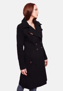 Navahoo Wooly - Halflange Jas - Black -Navahoo abfa7c61fc164e85a42e977123e01bea