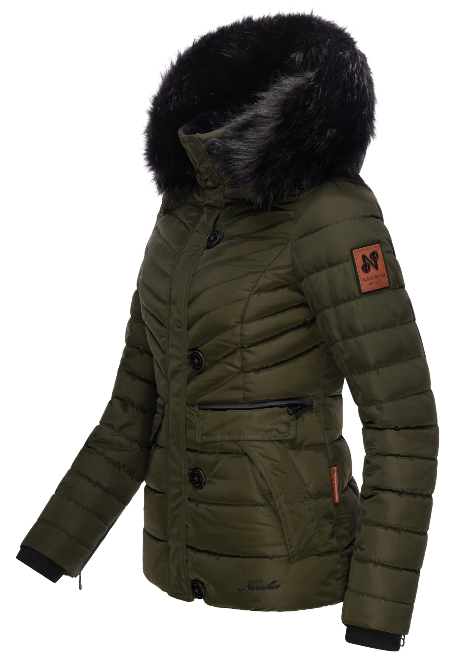 Navahoo Winterjas - Olive 2 Navahoo Winterjas - Olive - Afbeelding 2