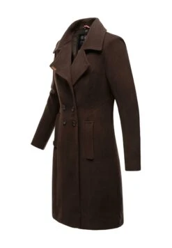 Navahoo Wooly - Halflange Jas - Dark Choco -Navahoo eec6edb463254c04931e43a9eafda63b