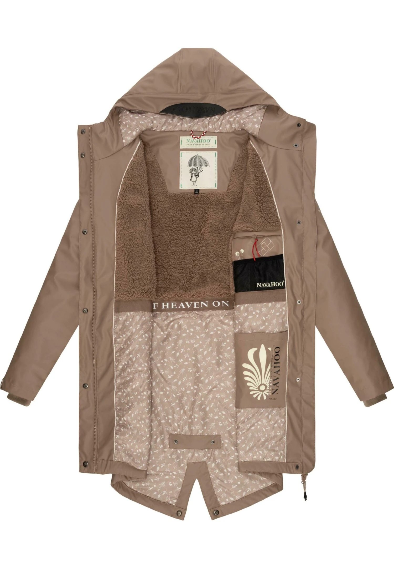 Navahoo Flower Of Ocean - Parka - Taupe 4 Navahoo Flower Of Ocean - Parka - Taupe - Afbeelding 4
